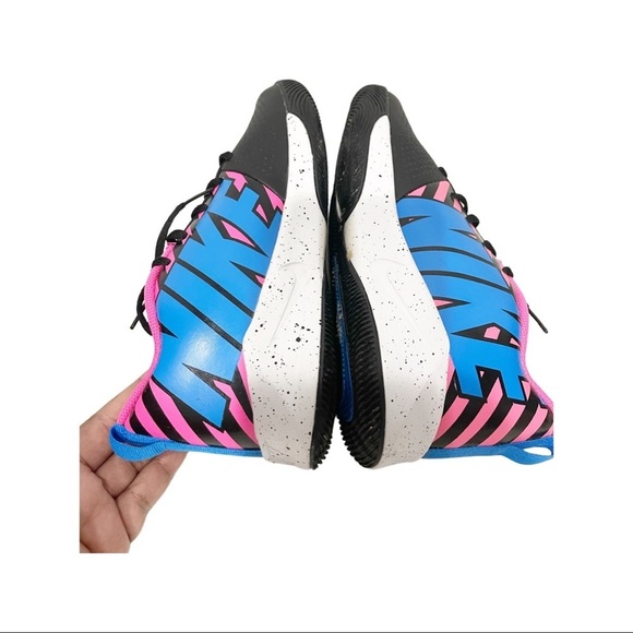 NIKE UNISEX YOUTH TEAM HUSTLE QUICK 2 (GS) BLACK PINK BLUE CQ9438-001 (s) 7Y-8.5 - Picture 7 of 8